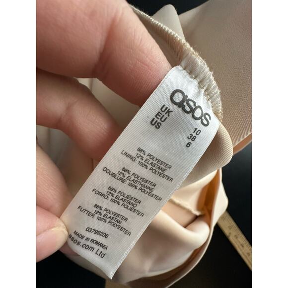 NEW ASOS Size 6 Women Premium Scuba Low Plunge Fishtail Maxi Dress M150 - Picture 10 of 11